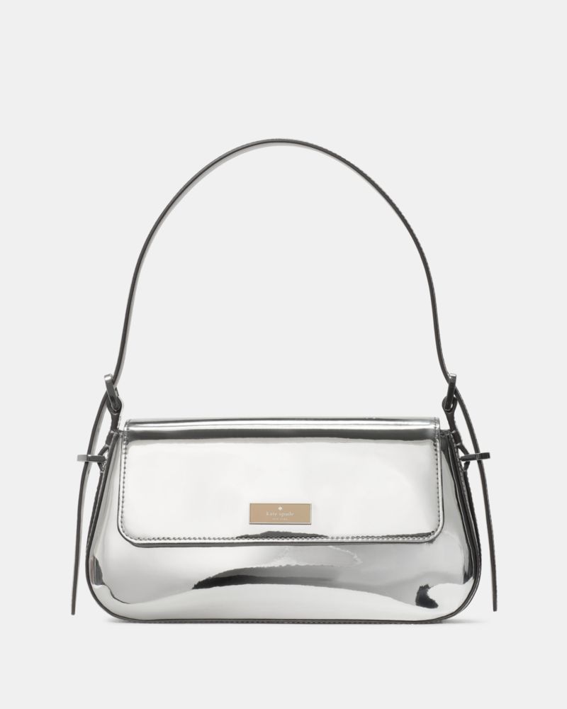 Kate Spade Bridget Mirror Schultertasche In Metallic-Optik Mit Umschlag, Klein
