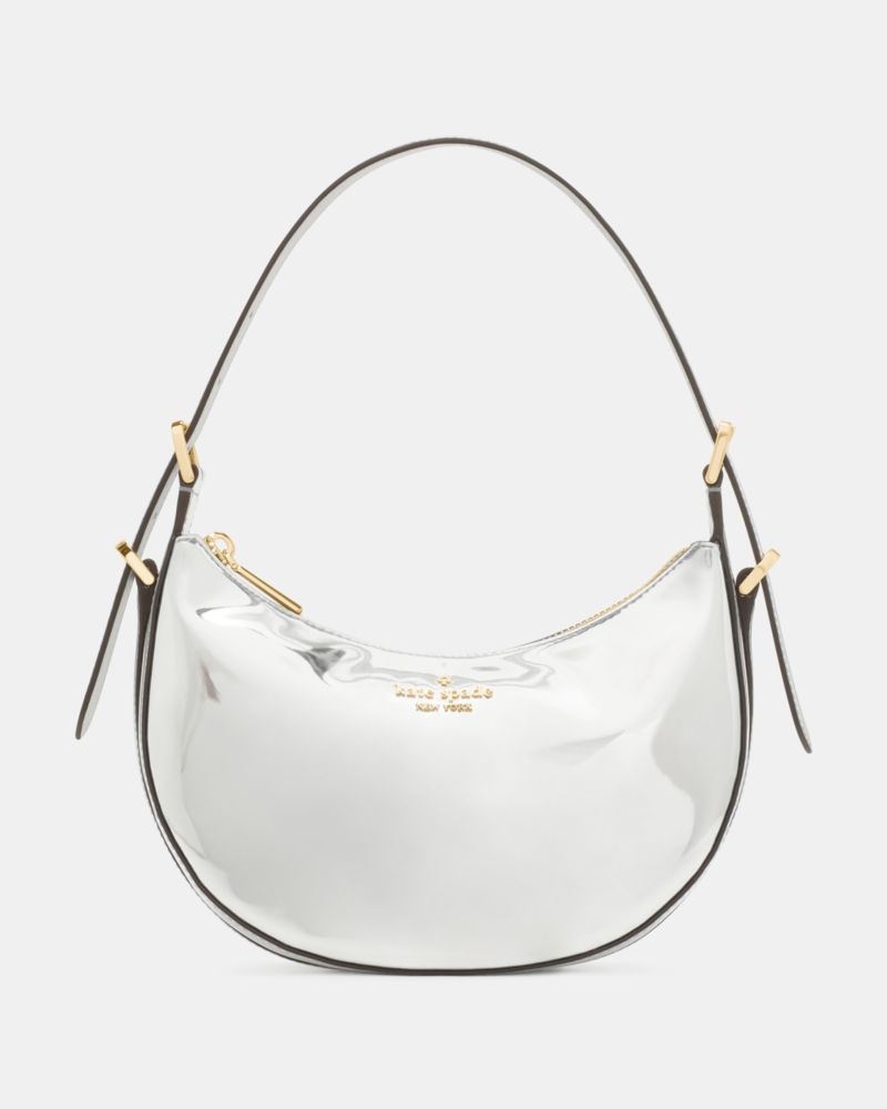 Kate Spade Nova Mirror Crescent Schultertasche In Metallic-Optik, Klein