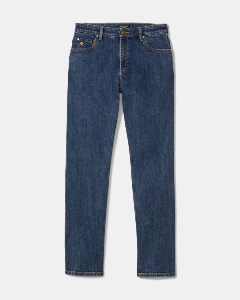 Kate Spade Straight Leg Jean In Blue