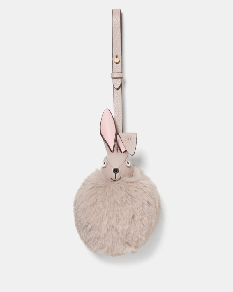 Kate Spade 3d Faux Fur Bunny Bag Charm In Pink