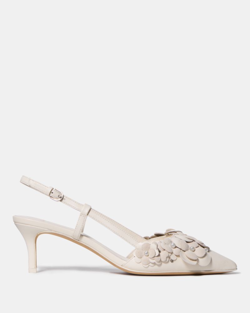 Kate Spade Flower Garden Slingback Pump In White