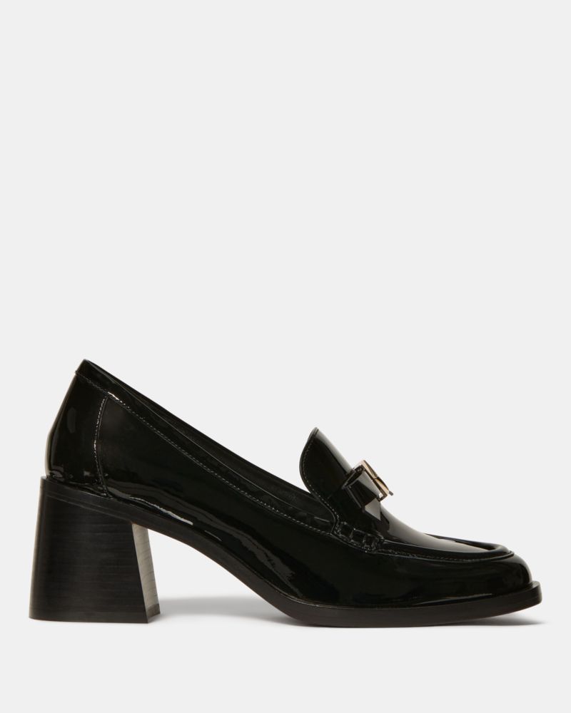 Kate Spade Deco Bow Heeled Loafer In Black