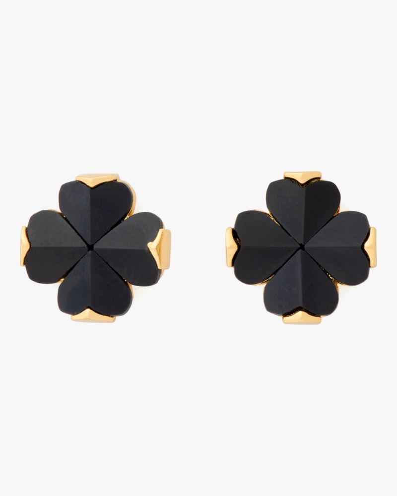 Kate Spade Flower Studs In Black