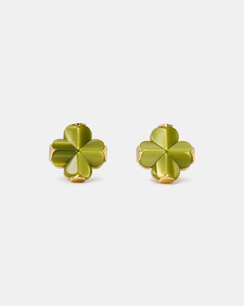 Kate Spade Flower Studs In Green
