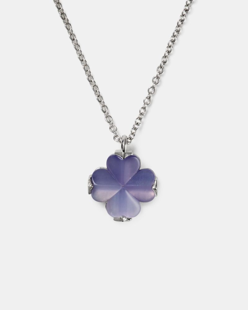 Kate Spade Flower Mini Pendant In Metallic