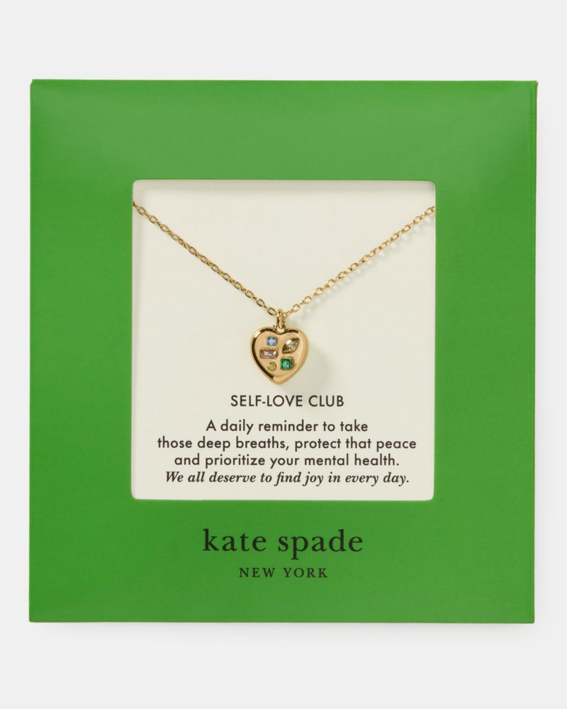 Kate Spade Self-love Club Pendant In Gold