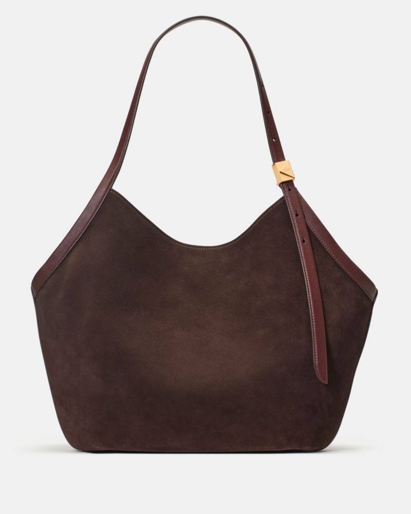 Kate Spade New York Extra Large Deco Suede Tulip Tote In Brown