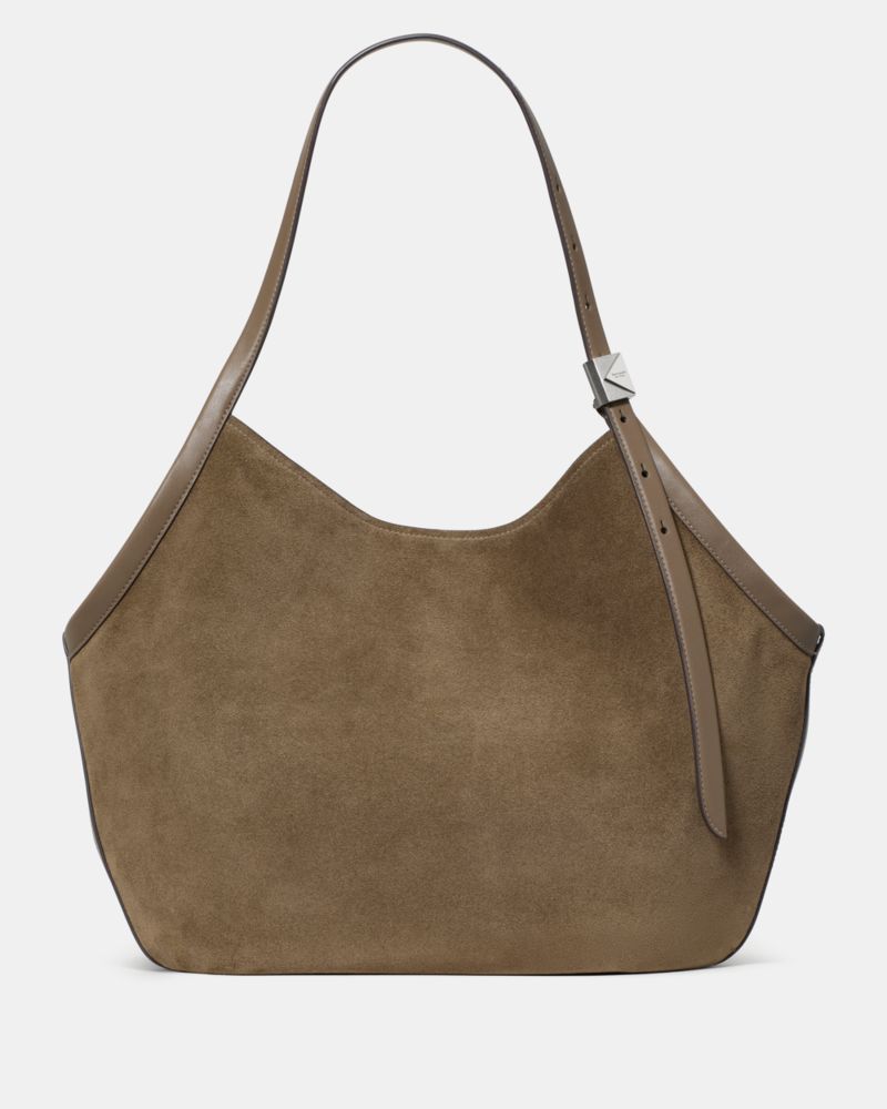 Kate Spade Deco Suede Tulip Tote Bag In Driftwood