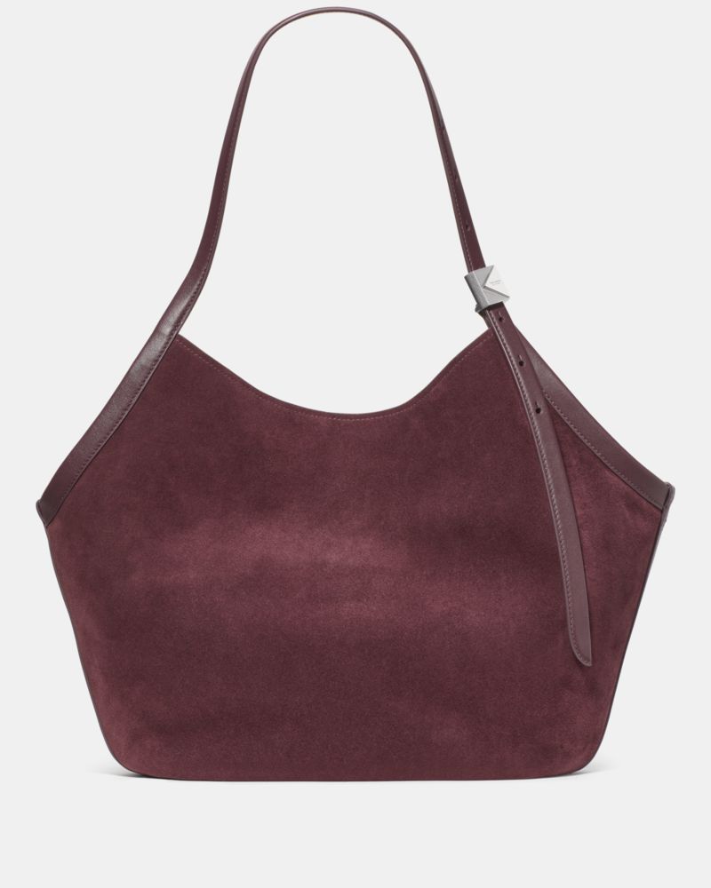 Kate Spade Deco Suede Tulip Tote Bag In Purple