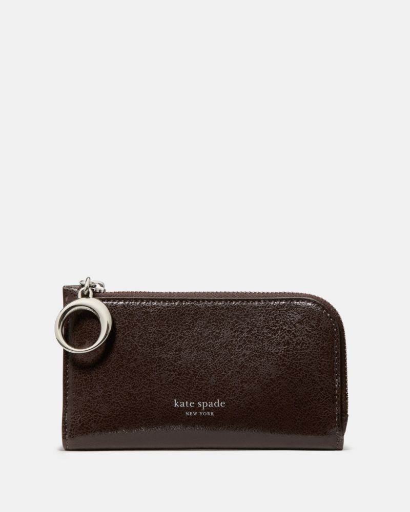 Kate Spade Halo Glazed Small Bifold Wallet In Brown