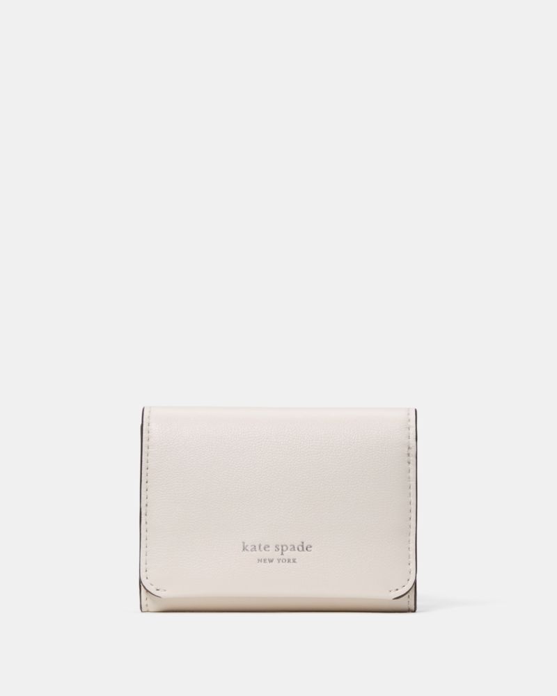 Kate Spade Halo Card Case Trifold Wallet In Neutral