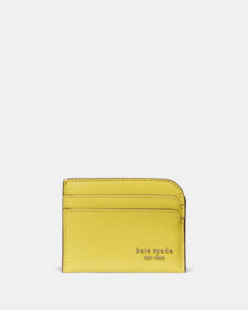 Kate Spade Devin Glazed Card Holder In Green