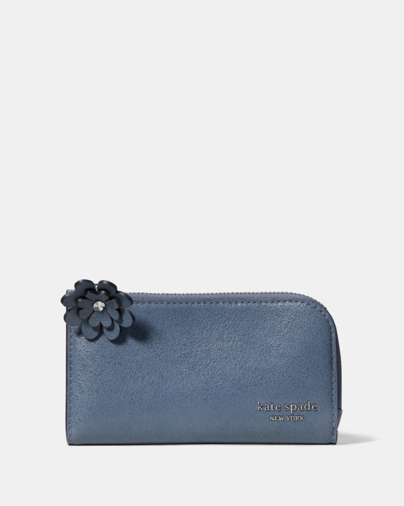 Kate Spade Devin Glazed Small Bifold Wallet In Gray