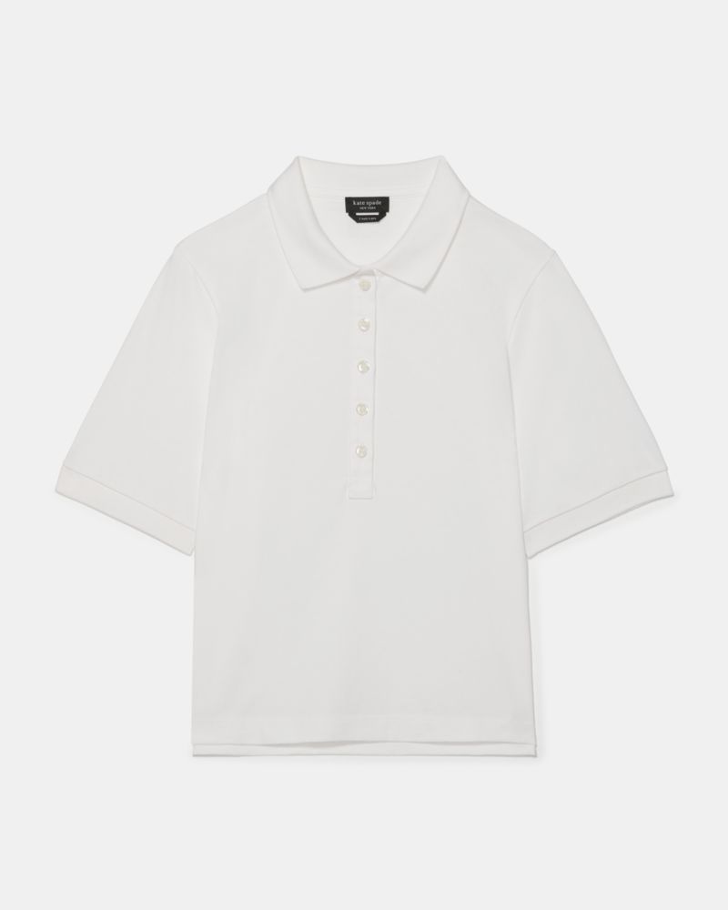 Kate Spade Essential Cotton Polo In White