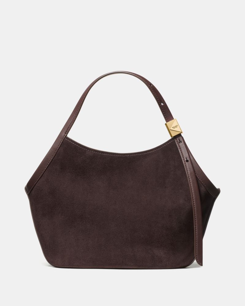 Kate Spade Deco Suede Small Tulip Tote Bag In Brown