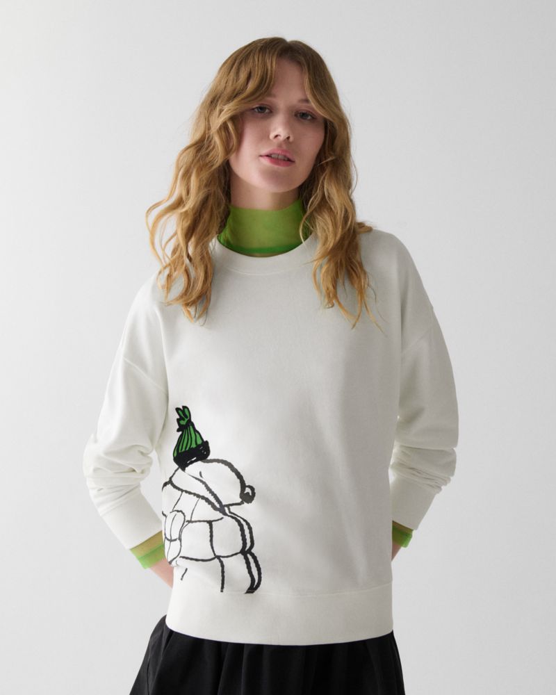 Kate Spade Snoopy Sweatshirt In White