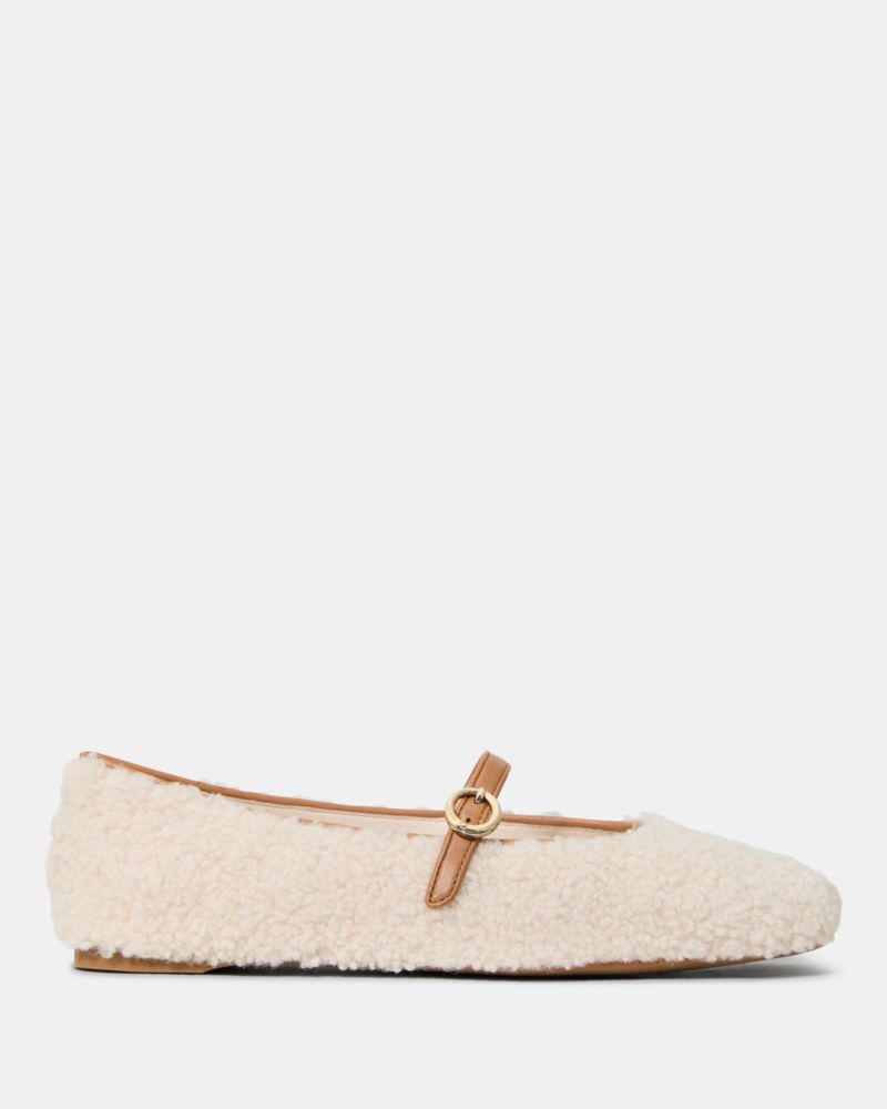 Kate Spade Halo Mary Jane Flat In Neutral