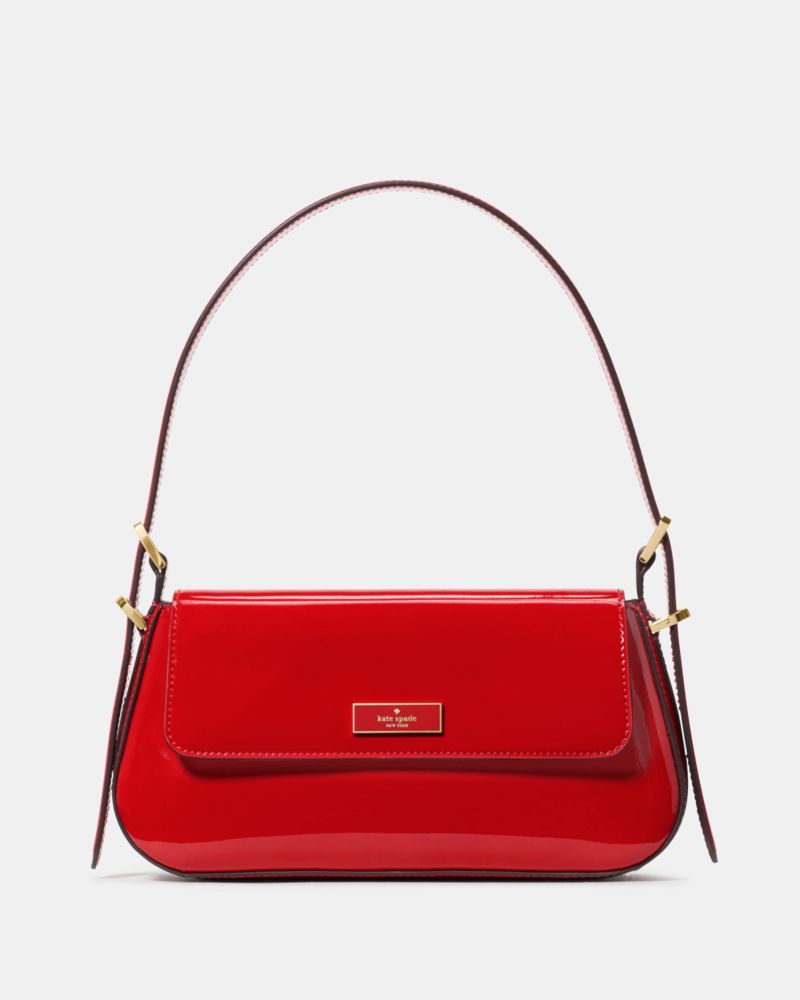 Kate Spade Bridget Schultertasche Aus Lackleder Und Stoff Mit Umschlag, Klein