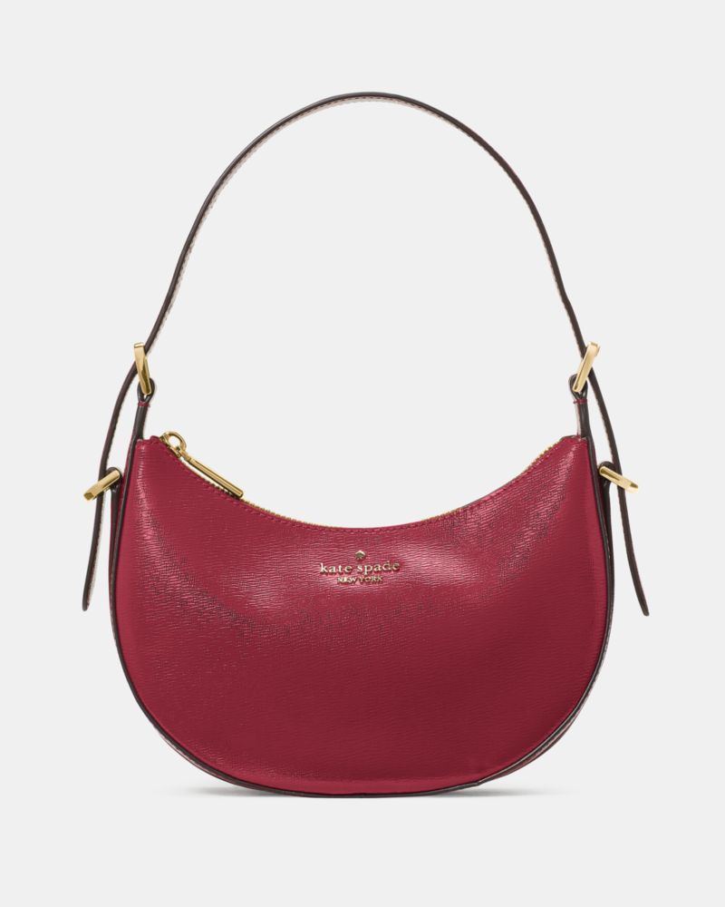 Kate Spade Nova Crescent Schultertasche Aus Strukturiertem Lackleder, Klein