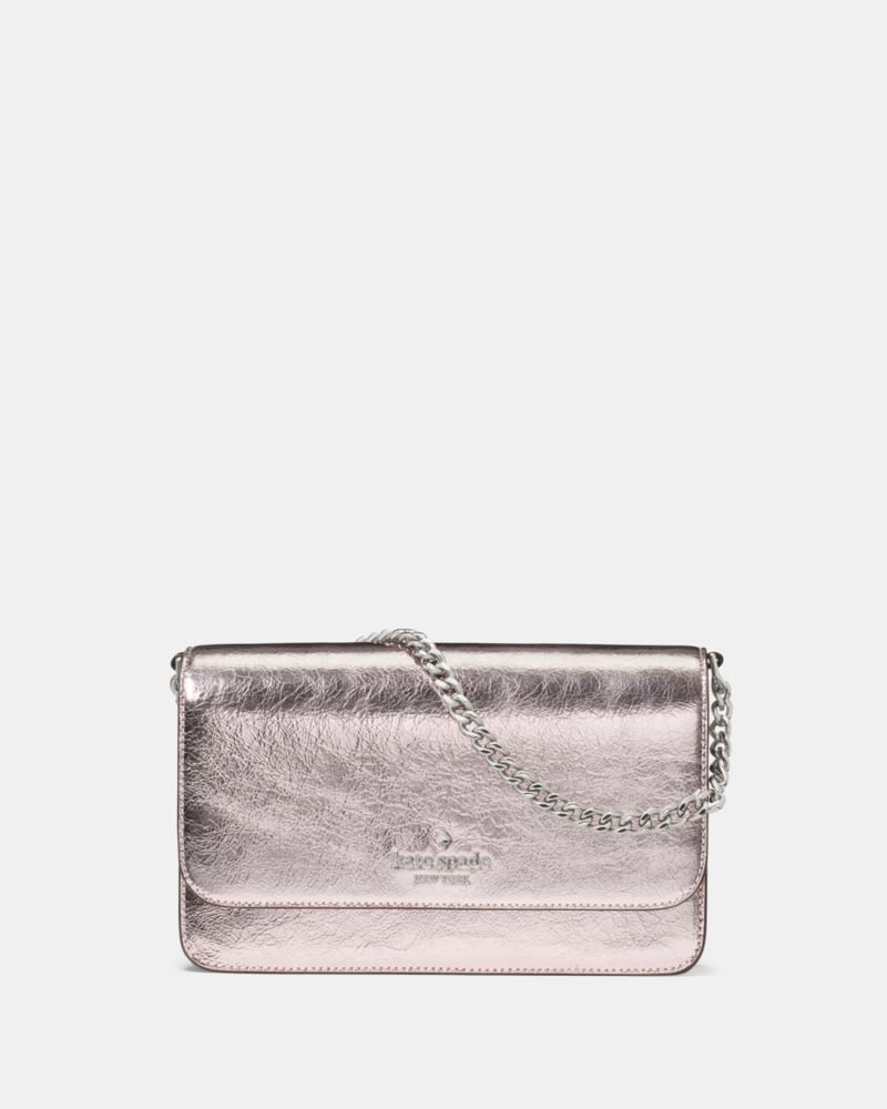 Kate Spade Madison Metallic Umhängetasche Aus Weide Mit Umschlag, Extraklein