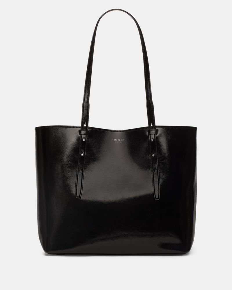 Kate Spade Do It All Patent Tote Bag In Black