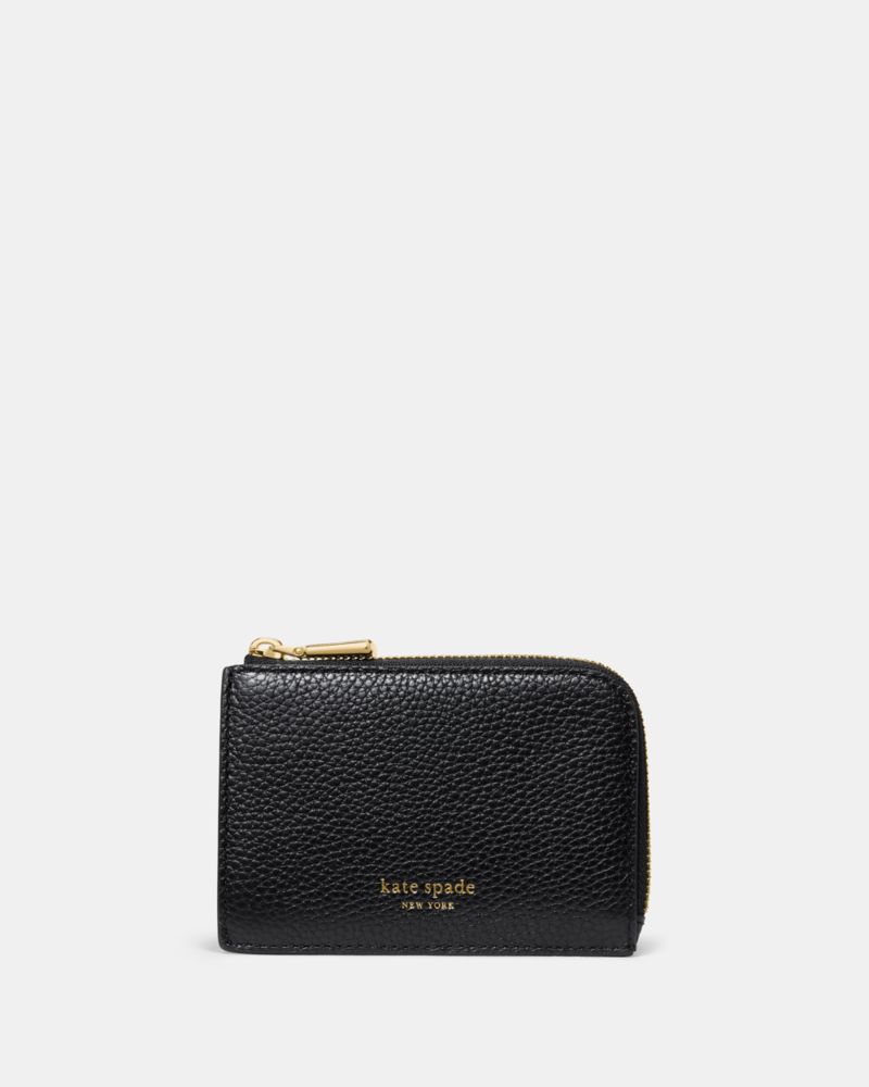 Kate Spade Mini Zip Card Case In Black