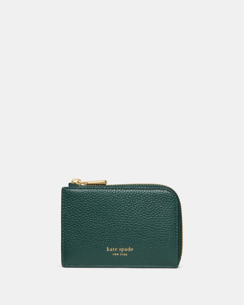 Kate Spade New York Mini Pebble Leather Zip Card Case
