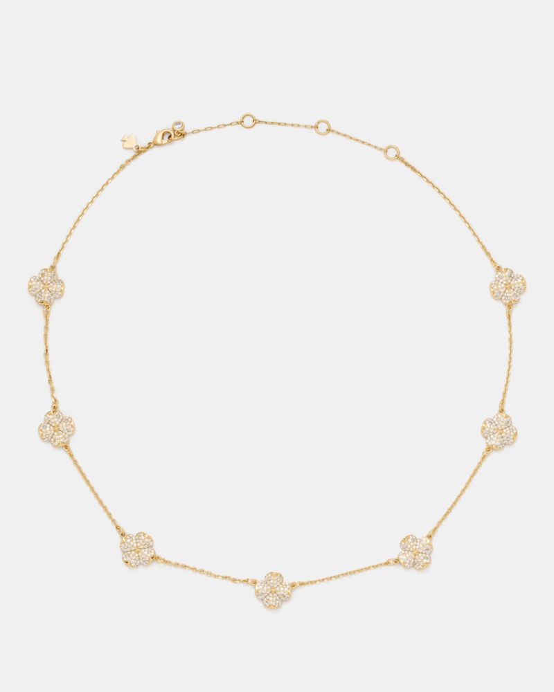 Kate Spade Flower Pave Scatter Necklace