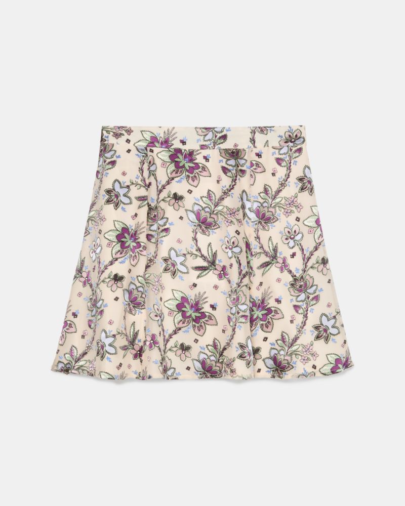 Satin Devore Mini Skirt