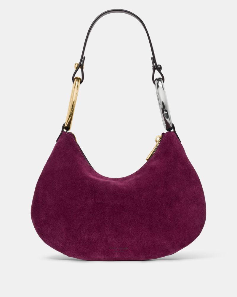 Kate Spade The Suede Bangle Bag In Red
