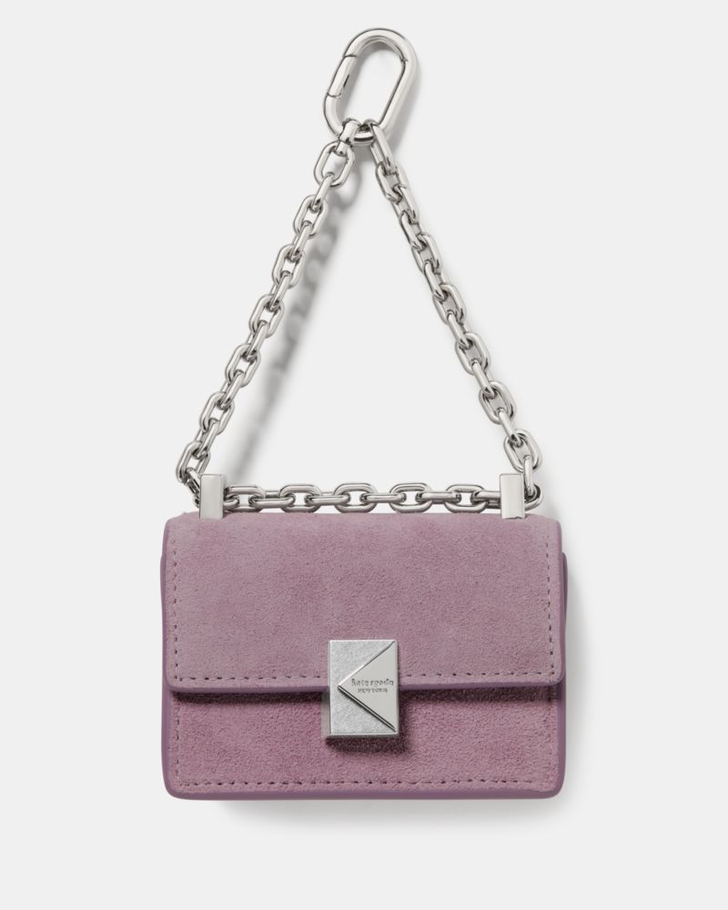 Kate Spade Charmed Suede Nano Carryall Bag Charm In Pink