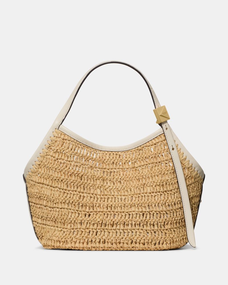 Kate Spade Deco Straw Small Tulip Tote Bag