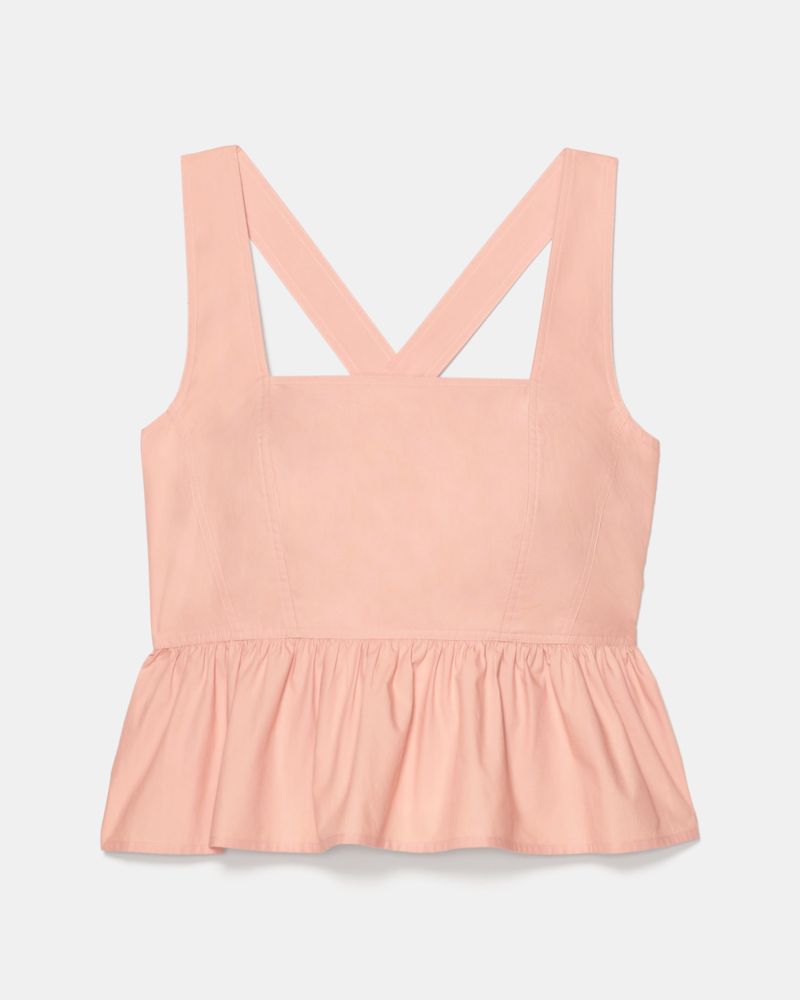 Kate Spade Cross-Back Peplum Top, Pink - 4
