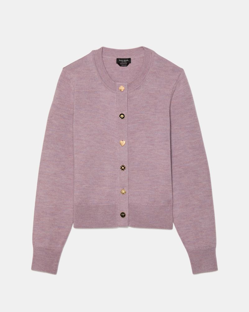 Kate Spade Novelty Button Nell Cardigan In Pink