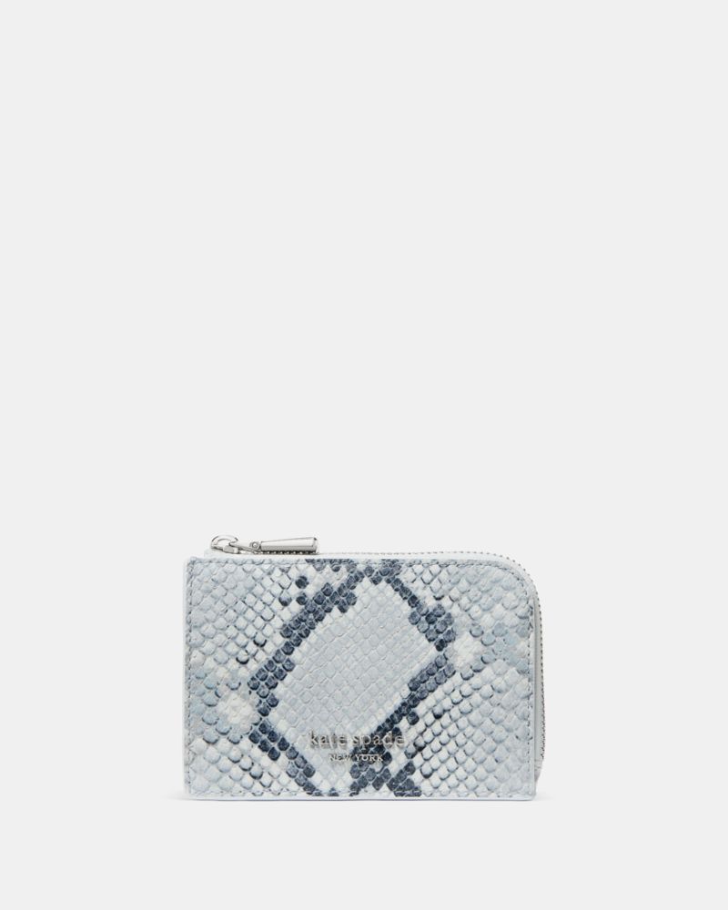 Kate Spade Snake Embossed Mini Zip Card Case