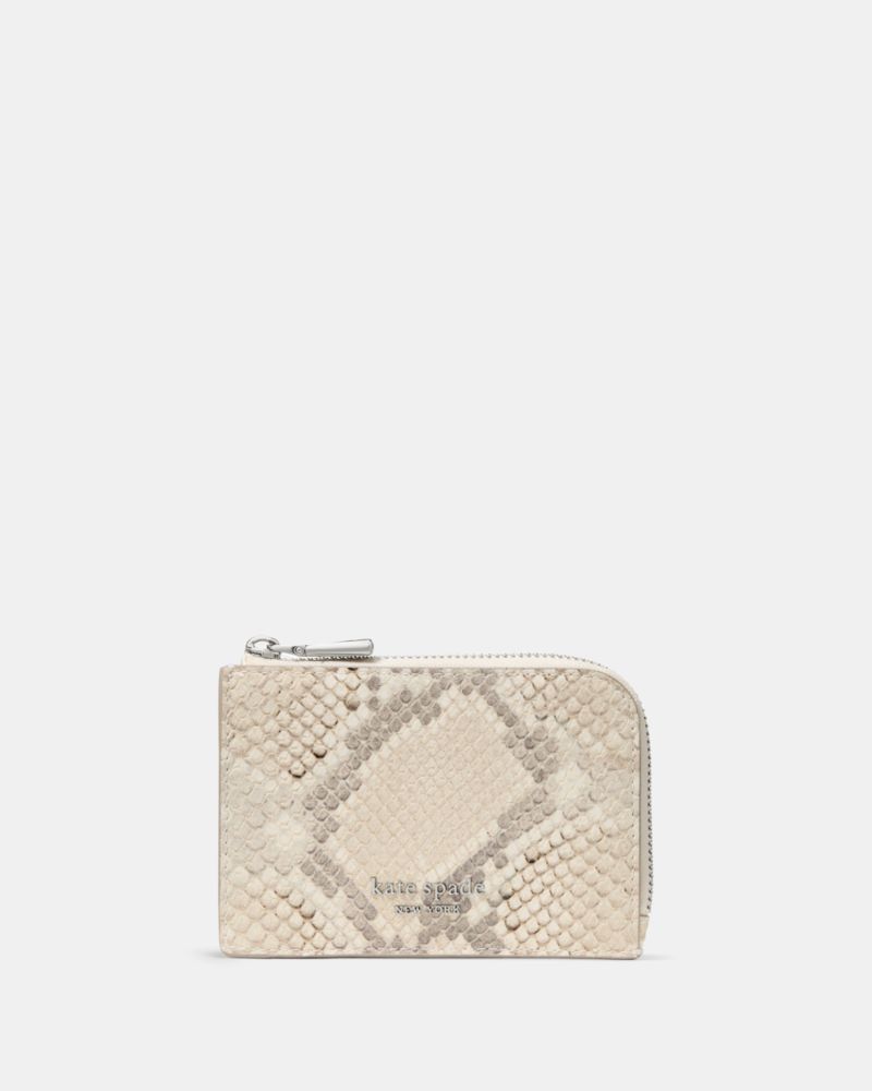 Kate Spade Snake Embossed Mini Zip Card Case