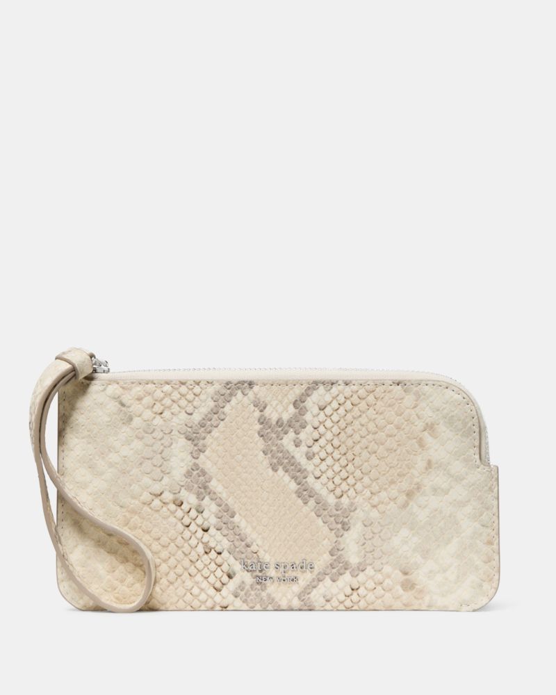 Kate Spade Zippy Snake Embossed Wristlet