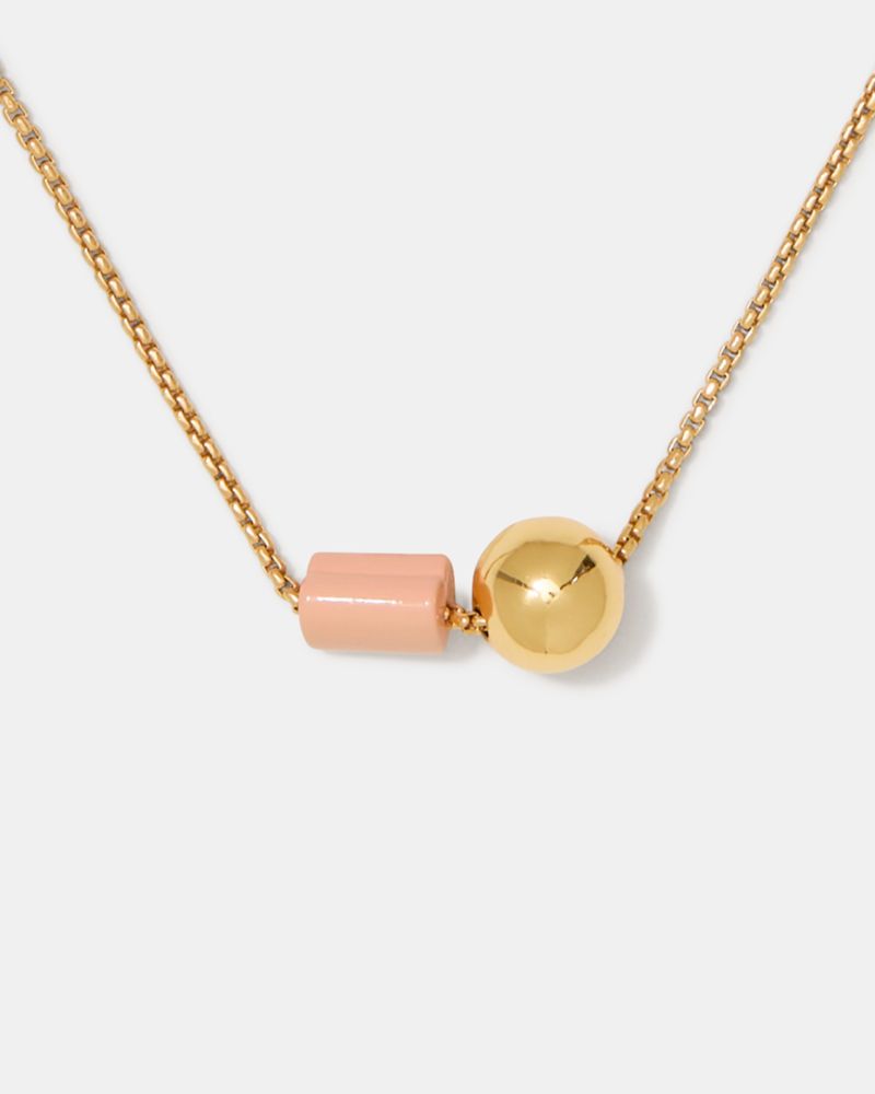 Kate Spade Geo Pop Pendant In Pink