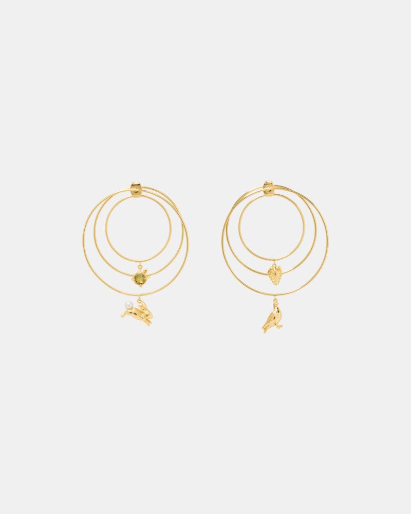 Kate Spade Secret Garden Charm Hoops