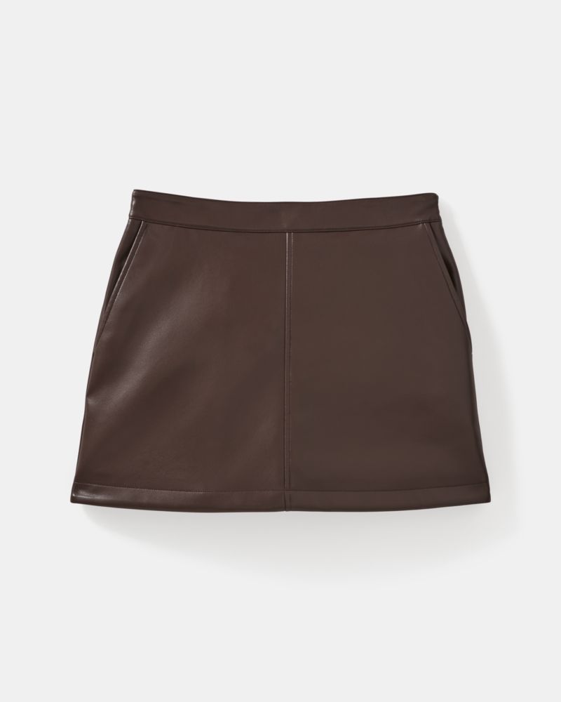 Faux Nappa Mini Skirt