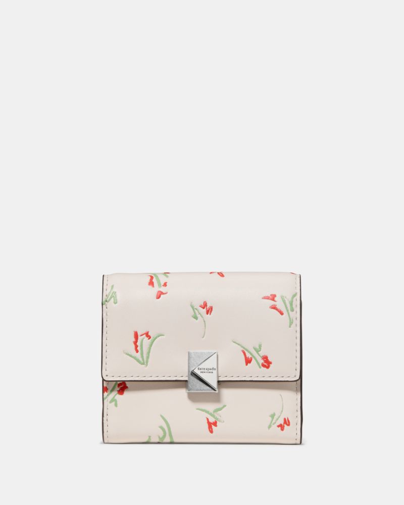 Kate Spade Deco Vibrant Buds Small Flap Wallet