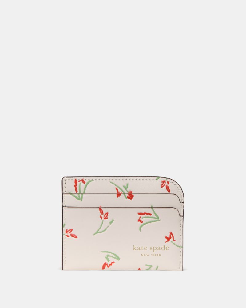 Kate Spade Devin Vibrant Buds Card Holder
