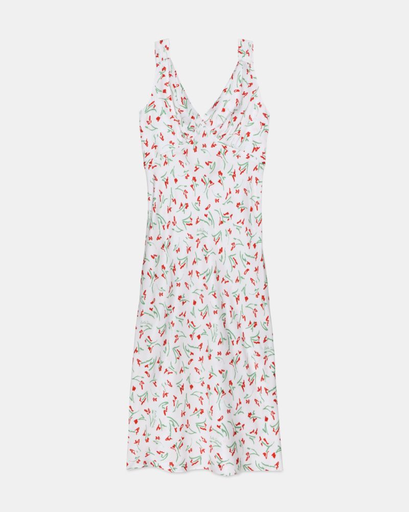 Kate Spade Vibrant Buds Midi Slip Dress