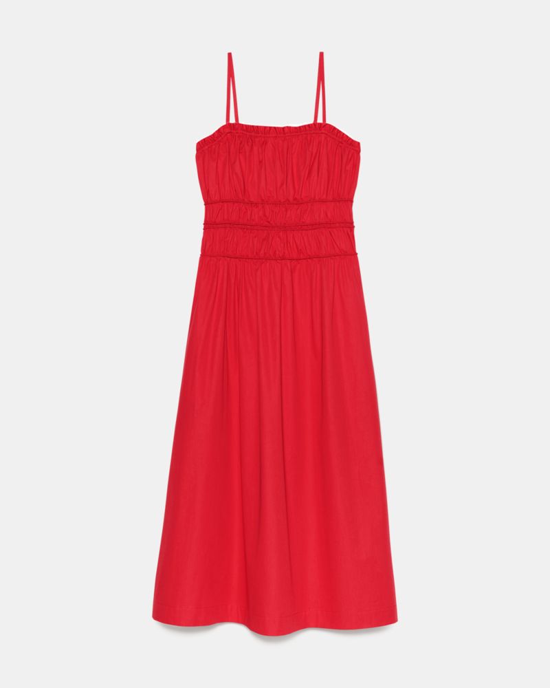 Kate Spade Smocked Strapless Midi Dress