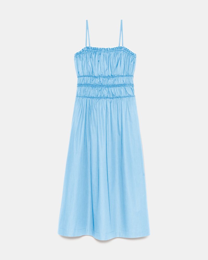 Kate Spade Smocked Strapless Midi Dress