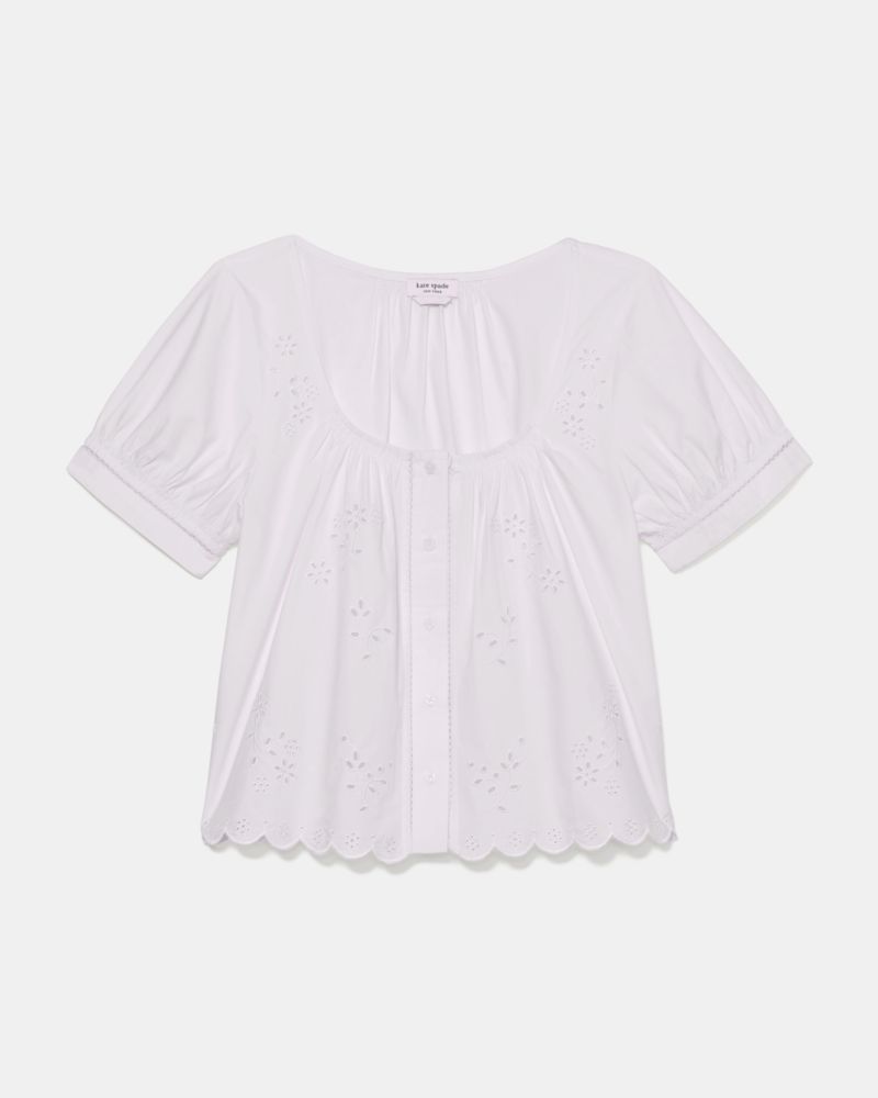Kate Spade Broderie Anglaise Top
