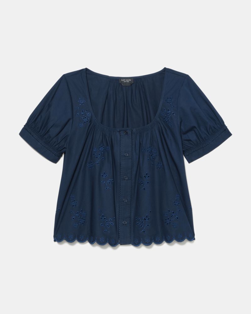 Kate Spade Broderie Anglaise Top