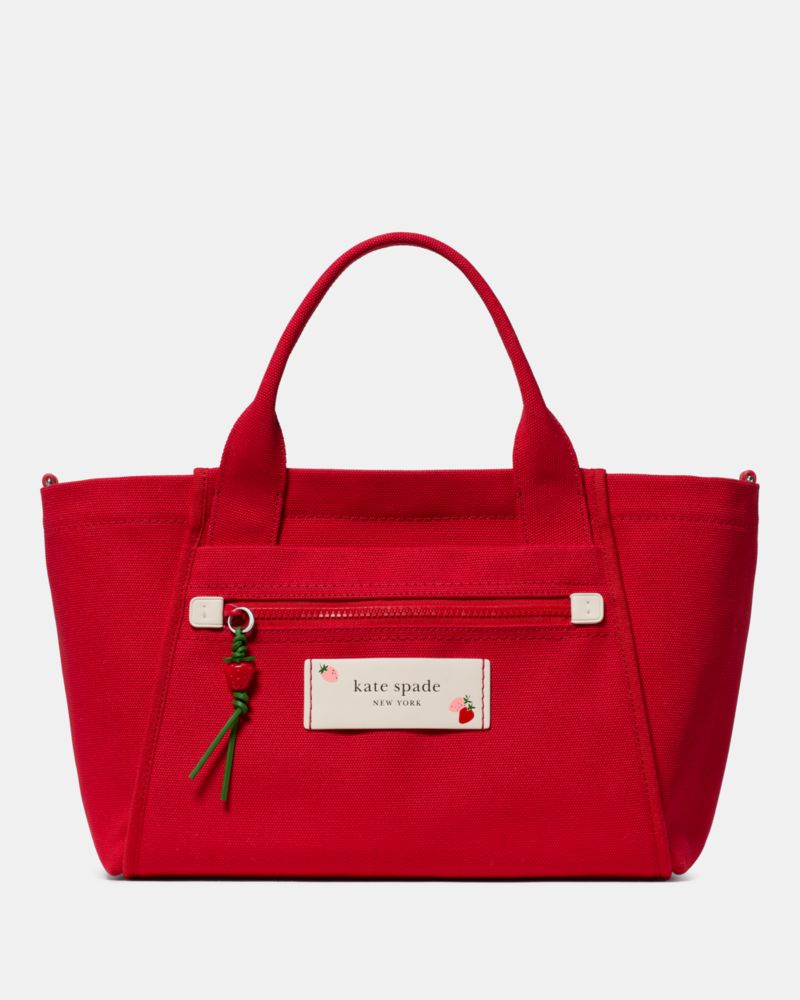 Kate Spade Dash Strawberry Canvas Tote Bag