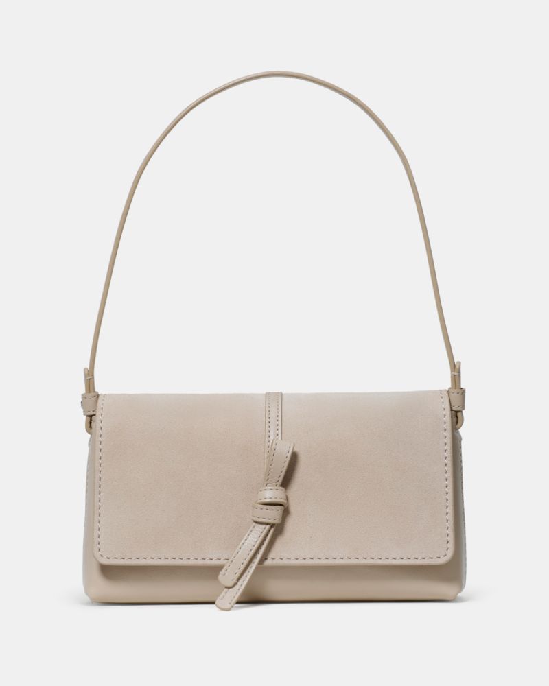 Cream Leather Shoulder Bags