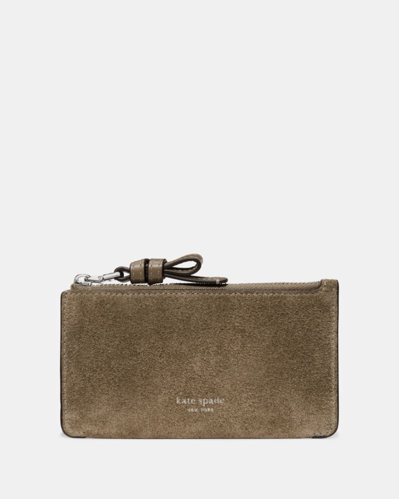 Kate Spade Loop Suede Zip Card Case